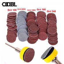 100pcs 25mm High Quality Sanding Discs + 1" Abrasives Hook & Loop Backer Plate + 1/8inch Shank Set For Polishing Dremel Tools 2024 - buy cheap