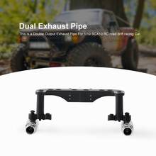 Double Exhaust Vent Pipe For 1/10 RC Crawler Car TRX4 RC4WD D90 D110 Axial Scx10 90046 CC01 JIMNY TF2 VS4 2024 - buy cheap