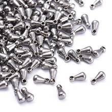 200 peças de corrente de aço inoxidável 304, descobertas de corrente de aço inoxidável em formato de gota peças para fazer joias 6x3mm furo: 0.5mm 2024 - compre barato