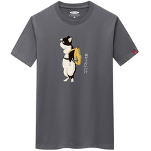 JFUNCY-Camiseta 100% de algodón para hombre, camisetas informales de manga corta con estampado de perro de dibujos animados, camisetas holgadas de gran tamaño para S-6XL 2024 - compra barato
