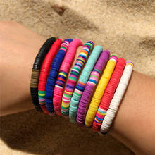 MINHIN New Fashion Bohemian Bracelet Summer Jewelry 10 Colors Clay Handmade Bracelet & Bangles for Women 2024 - buy cheap