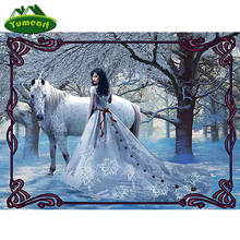 YUMEART-Cuadro de Hada de la nieve y caballo, bordado de diamantes de imitación, punto de cruz, decoración, artesanías de Arte de moda 2024 - compra barato
