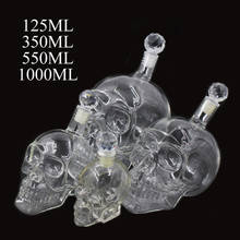 Glass Skull Bottle Creative Crystal Skull Vodka Wine Bottle 75ML/125ML/350ML/550ML/1000ML Vodka Bottle Skull Bottles 2024 - buy cheap