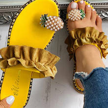 Women Sandals Slippers Shoes Flat Flip Flops String Bead Summer Fashion Wedges Woman Slides Pineapple Lady Casual Mujer 2024 - buy cheap