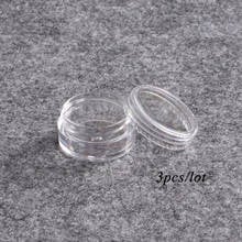 3pcs/lot 3g Empty Storage Clear Plastic Jars Pots Nail Art Tips Number Container Box Case Nail Art Glitter Box Nail Powder Case 2024 - buy cheap