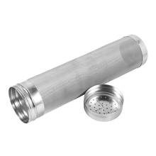 Aço inoxidável Homebrew Cerveja Vinho Funil e Filtro 300 Micron Cartucho de Filtro Casa Acessório Útil 7X29cm 2024 - compre barato