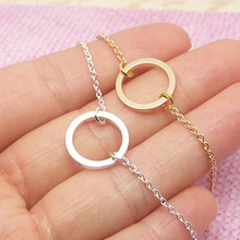 Pulseira geométrica circular de metal, bracelete para casal para mulheres e homens, joia desejada da da sorte 2024 - compre barato