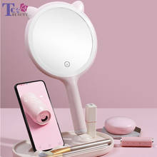 Makeup Mirror with Led Light Dressing Table Mirror Adjustable Fill Light Led Touch Screen Hand-held with 5X Magnifying Mirror 2024 - buy cheap