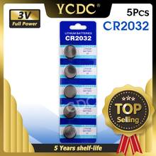 YCDC Hot selling 5Pcs cr2032 3V Lithium Coin Cells Button Battery 5004LC ECR2032 CR2032 DL2032 KCR2032 cr2032 3v lithium battery 2024 - buy cheap