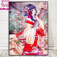 Full Square Drill Classical woman mosaic puzzle 5D Japanese Geisha Diy Diamond Painting Embroidery Cross Stitch Rhinestone Decor 2024 - buy cheap