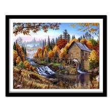 Diamond Embroidery Landscape Patterns Rhinestone Handmade Kits Round Diamond Painting Cross Stitch  Home Decoration 2024 - buy cheap