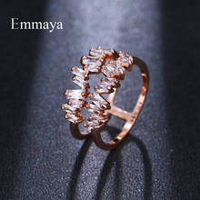 Emmaya для женщин новый дизайн вверх и вниз параллельное неправильное расположение кубический зрикон отличительное кольцо модный тренд 2024 - купить недорого