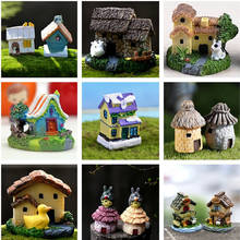 Mini Casa de jardín artesanal, juguete artesanal, figura de Terrario de musgo, adorno de jardín, paisaje, accesorios de decoración del hogar 2024 - compra barato