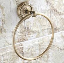 Euro estilo Wal-mount anillo de toalla de latón antiguo accesorios de baño clásicos soporte de toalla de baño Hardware zba273 2024 - compra barato