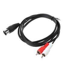 Cabo adaptador de áudio e vídeo, cabo de 5 pinos din macho para 2 rca macho, conector para dvd player, 0.5m/1.5m 2024 - compre barato