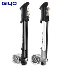 GIYO Bicycle Pump With Gauge High Pressure Hand Mini Pump Hose Air Inflator Schrader Cycling Shock Fork Tire Bike Pump 2024 - buy cheap