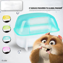 Hamster pequeno para banho, banheiro, areia, casa de banho, sauna, banheira, plástico, cor aleatória, 1 peça 2024 - compre barato