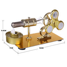 Stirling Engine Model Stirling Physical Experiment Engine Creative Gift with Luminous Gyroscope - Golden 2024 - buy cheap