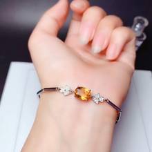 CoLife Jewelry 925 Silver Crystal Bracelet for Daily Wear 7*9mm Natural Citrine Bracelet Fashion Silver Bracelet 2024 - buy cheap