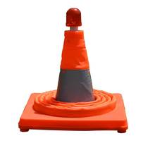 45cm/50cm/65cm Reflective Traffic Cone Parking Lock Folding Collapsible Orange Road Safety Cone Traffic Pop up Multi Purpose NEW 2024 - buy cheap