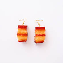 Personality Creative Resin Food Braised Pork Japan/Korean Style Cute Temperament Funny Drop Earrings For Women Girls Jewelry 2024 - buy cheap