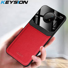 Keysion moda caso para xiaomi redmi nota 9t 5g espelho de couro vidro temperado à prova de choque telefone volta capa para redmi 9t 9 potência 2024 - compre barato