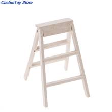 Escalera de madera para casa de muñecas, muebles en miniatura, 1:12, alta calidad 2024 - compra barato