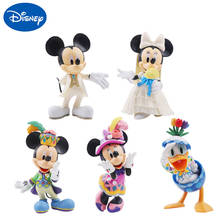 Disney mickey mouse minnie princesa anime figura de ação bonecas pato donald kawaii bonito boneca modelo crianças presente aniversário 2024 - compre barato