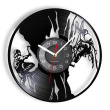 Rock Climbing Vinyl Album Re-purposed Record Clock Climb Mountain Extreme Outdoor Sports Retro Luminous Wall Watch Climbers Gift 2024 - buy cheap