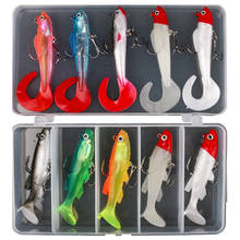 10pcs Soft Silicone Bait Packed With Jig Leaded Head Set Of Wobblers Crank Free Shipping Artificial Baits Fishing Tackle Box 2024 - buy cheap