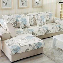 Cojín acolchado de algodón moderno para sofá, estampado antideslizante, funda de capa, toalla, tela trasera, muebles decorativos 2024 - compra barato