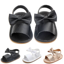 Девочки Лето бантик PU мягкие туфли для малышей Детские сандалии мягкая подошва обувь для колыбели 2024 - купить недорого