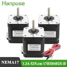 Motor de passo nema17 3 peças, 48mm, a 52n. cm, motor nema 17 42bygh 4 chumbo para vários acessórios instrumentos 2024 - compre barato