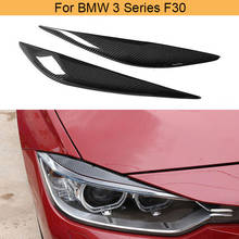 3 Series Carbon Fiber Front Bumper Eyebrows Car Headlamp Eyelids For BMW F30 2012-2016 318i 320i 328i 335i 2024 - buy cheap