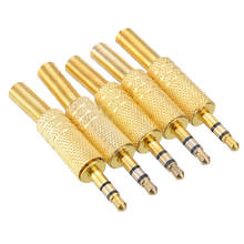 Conector de Cable coaxial para reparación de auriculares, adaptador de soldadura de Audio, estéreo de Metal, 3 polos, 3,5mm, 5 unids/lote 2024 - compra barato