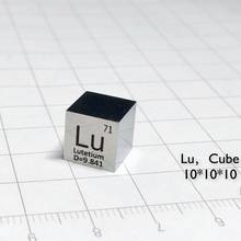 Cubo de lutetio de Metal pulido de doble cara, espejo de 6 caras, 10X10X10mm, grabado de doble cara, tabla periódica de elementos, cubo (Lu≥ 99.95%) 2024 - compra barato