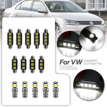 13pcs Auto Interior LED Light Bulbs White Canbus Kit For 2011-2017 Volkswagen VW Jetta A6 MK6 VI Map Dome Vanity Mirror Lamp 2024 - buy cheap