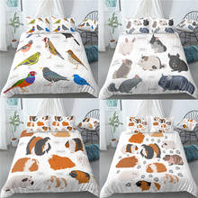 Cartoon Animal Bedding Set Queen 3D Cute Cat Mouse Print Duvet Cover Bedcloth 2/3pcs Home Textiles Luxury high Quality Bedspread 2024 - buy cheap
