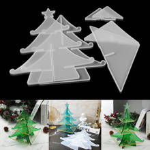 1pcs Christmas Tree Crystal Epoxy Resin Mold Christmas Tree Jewelry Storage Box Silicone Mould For DIY Casting Resin Mold Tools 2024 - buy cheap