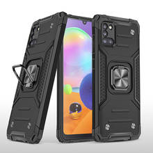 Funda a prueba de golpes para Samsung Galaxy A31, carcasa magnética con soporte de anillo, parachoques, carcasa trasera para Galaxy A31 2024 - compra barato