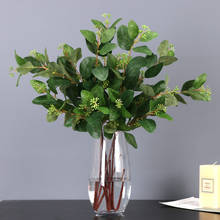 Artificial Eucalyptus Plants Home Fall Decoration Silk Gray Eucalyptus Plastic Branch Wending Party Decor Artificial Fake Plants 2024 - buy cheap