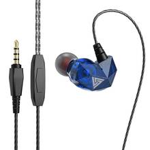 Qkz ak2 fones de ouvido portáteis com fio, fones de ouvido intra-auriculares com baixo pesado, conjunto de almofadas substituíveis para esporte e microfone 2024 - compre barato