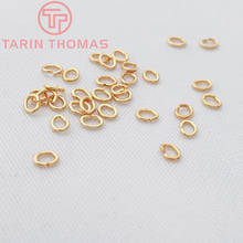 (29088)2g,about 150PCS 3*2MM 24K Champagne Gold Color Plated Oval Brass Jump rings Split rings High Quality Jewelry Accessories 2024 - buy cheap