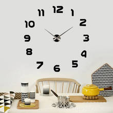 Reloj de pared, reloj Horloge 3d Diy, pegatinas de acrílico para espejo, decoración del hogar, sala de estar, aguja de cuarzo, silencio, envío gratis 2024 - compra barato