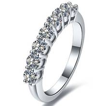 0,7 quilates SONA piedra de imitación infinito anillos de boda para las mujeres vendas de boda de plata esterlina anillos Drop Shipping 2024 - compra barato