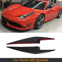 High Quality Front Bumper Splitters Canards Fins for Ferrari 458 Speciale 2014 2015 Carbon Fiber Car Exterior Trim 2024 - buy cheap