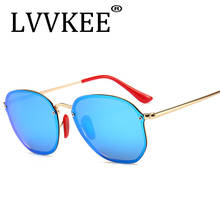 2020 nova marca lvvkee alta qualidade polarizado óculos de sol das mulheres dos homens condução pequeno quadro vermelho pernas oculos azul retro masculino 2024 - compre barato