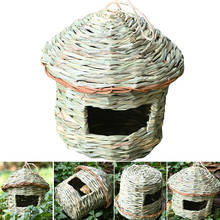Pendurado para casa de papagaio, decoração artesanal de grama, contêiner para nidificação de pássaros, recipiente de acasalamento 2024 - compre barato