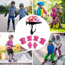 7PCS Breathable Protective Gear Set Kids Helmet Knee Wrist Elbow Pads for Skatboard 2024 - buy cheap