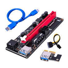 Placa extensor gpu pci-e riser, 50 conjuntos com placa pci-e usb 3.0, adaptador gpu com interface de 6pin, dhl, envio rápido 2024 - compre barato